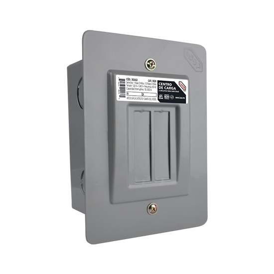 Centro de carga 2 circuitos para empotrar IUSA (302422) – Edison