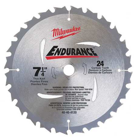 Disco de Corte de 7 1/4" de 24 Dientes Para Madera (48-40-4120