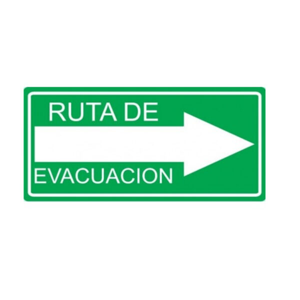Señal Ruta de Evacuación Derecha 25x25 - Edison