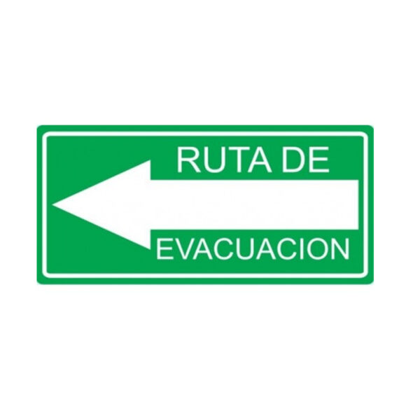 Señal Ruta de Evacuación Izquierda 25x25 - Edison