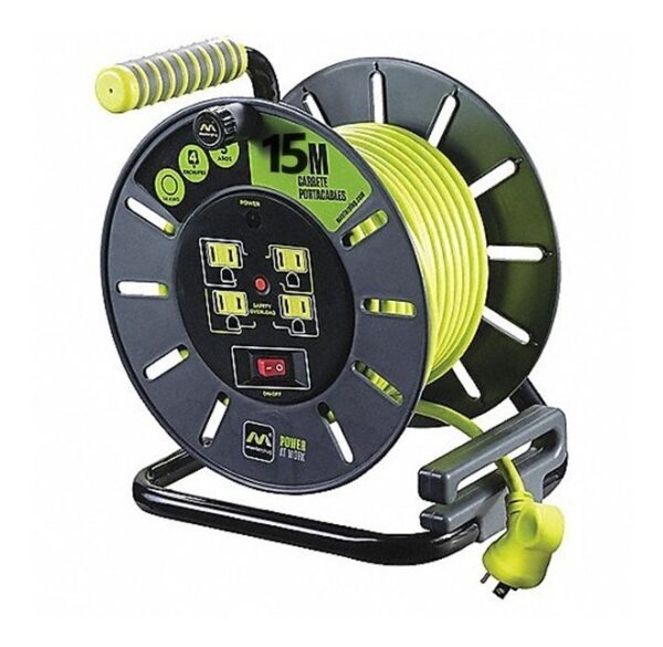 Extensión con multicontactos, 15m, Medium Drum 4 , CALIBRE 12 LUCECO