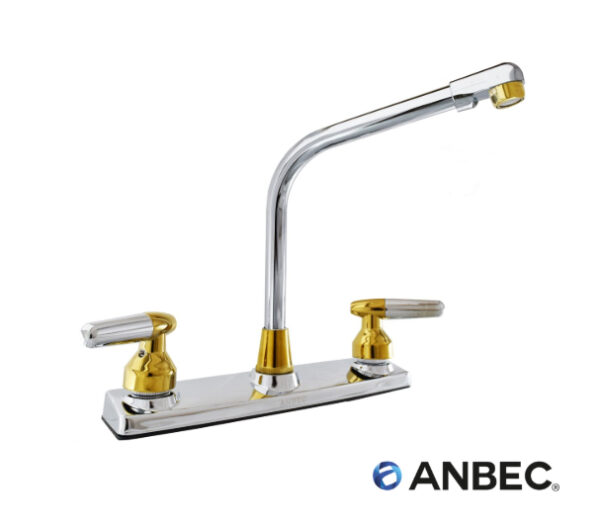 Mezcladora de Fregador Cubierta Manerales Metalicos Cromo/Oro ANBEC