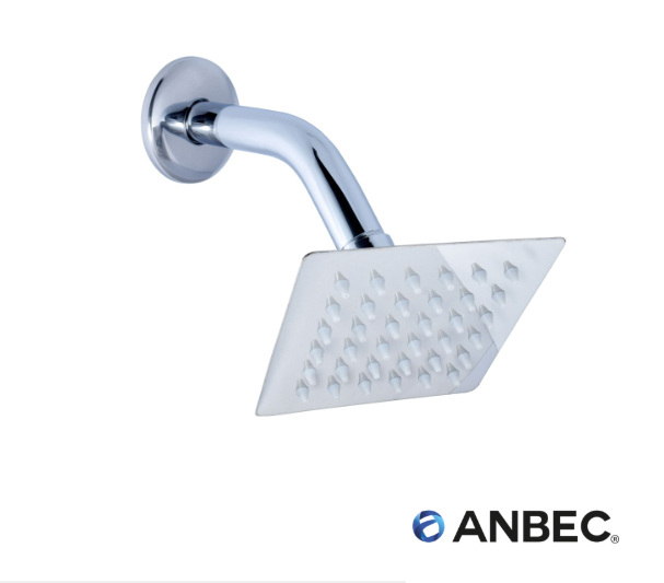 Regadera Cuadrada de Acero Inoxidable Cromada 8 ANBEC (R1777C) - Edison